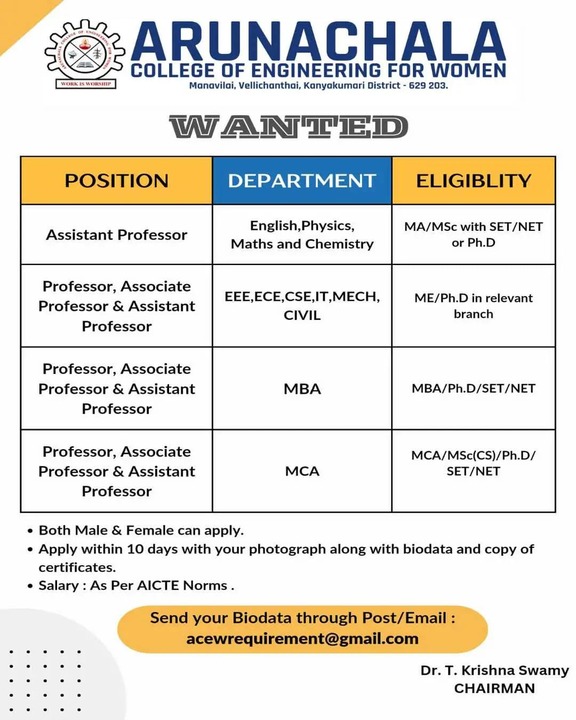 WANTED APPLY WITHIN 10 DAYS